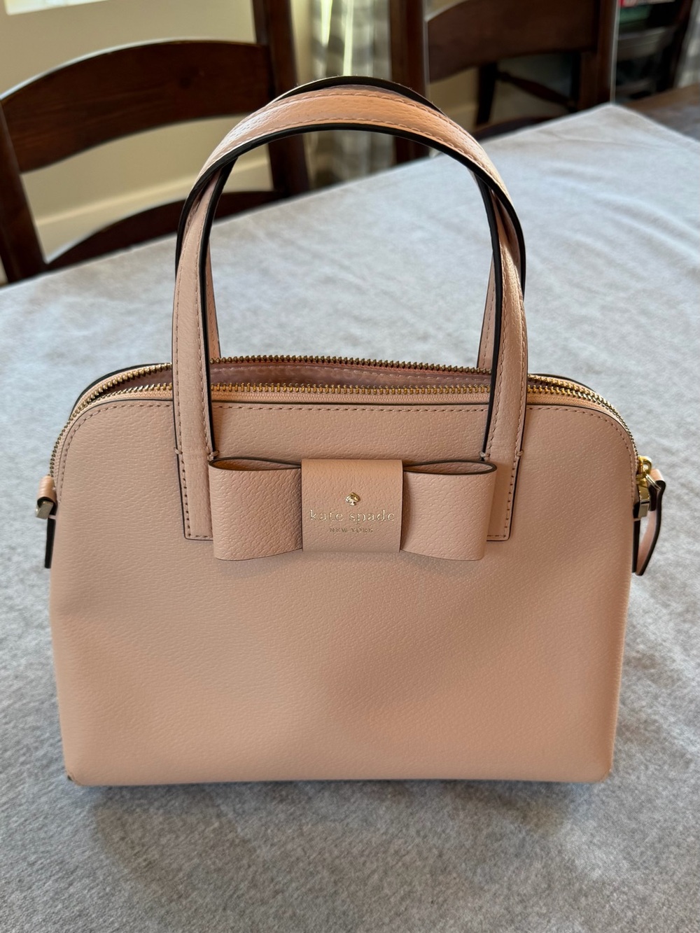Kate Spade Pink Leather Bow Satchel